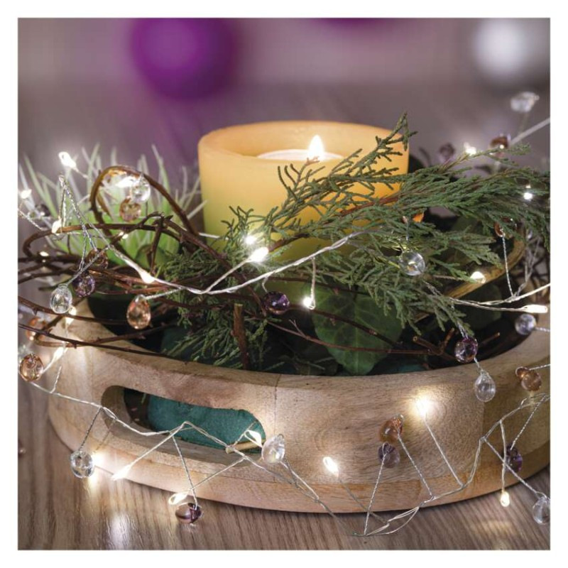 40LED GARLAND BEAD 3AA WW 4