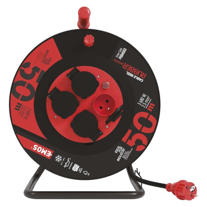 Káblový bubon P084503 4x230V IP44 kábel guma/neoprén 3Gx2,5mm2