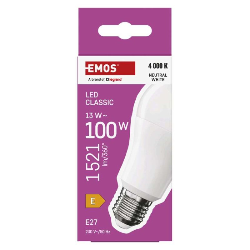 Žiarovka LED CLS A60 13W E27 NW ZQ5E63 EMOS 10