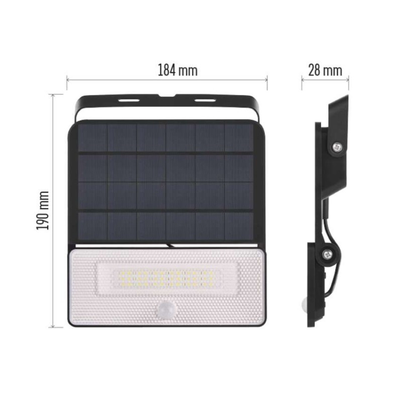 LED SOLARNÍ REFLEKTOR SOLO 1600LM IP54 N 4