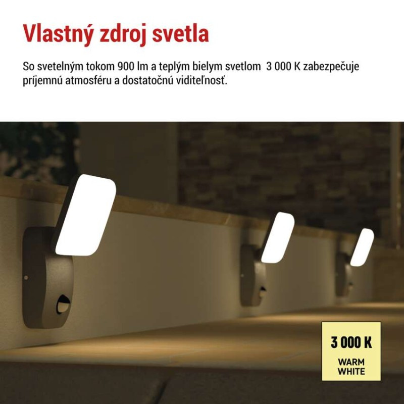 LED ZAHRADNÍ SVÍTIDLO,12,8W,IP44,900LM,N 4