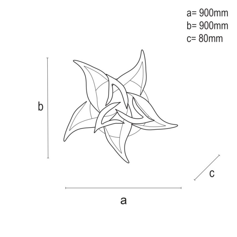 LED stropný luster + diaľkový ovládač 180W - J3337/CH 10