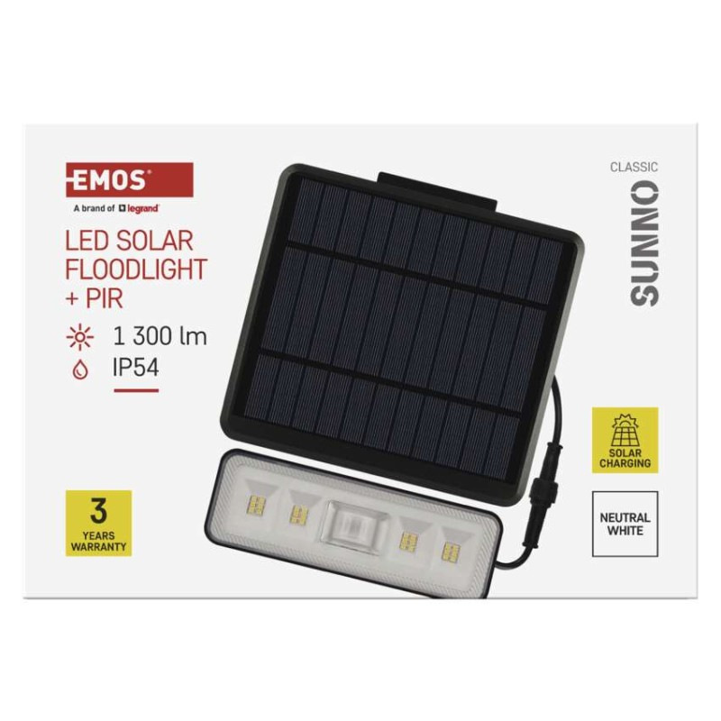 LED SOLARNÍ REFLEKTOR SUNNO 1300LM IP54 7
