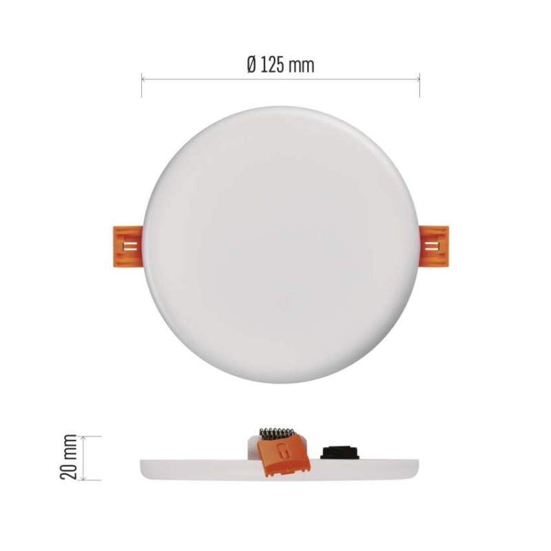 SVIETIDLO LED stropné vstavané kruh 11W NW IP65  ZV1132 2