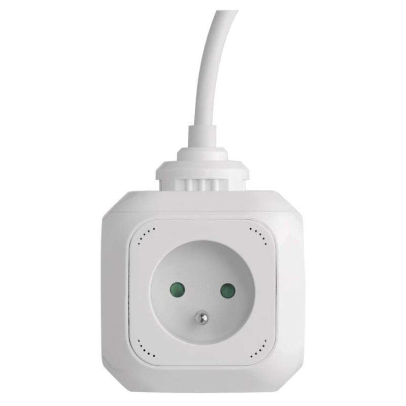 Kábel predlžovací 4Z 1,9m + 2xUSB kocka  P04119U