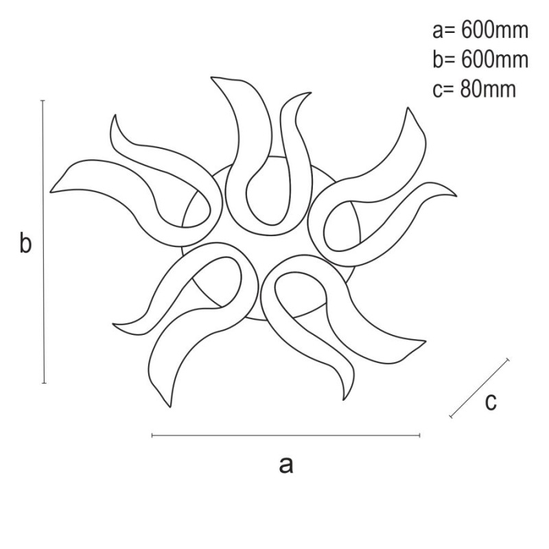 LED stropná lampa + diaľkový ovládač 65W - J3317/B 6