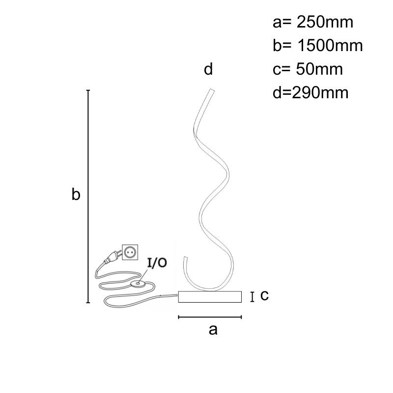 LED dizajnová stojaca lampa 50W - JF2300/B 4