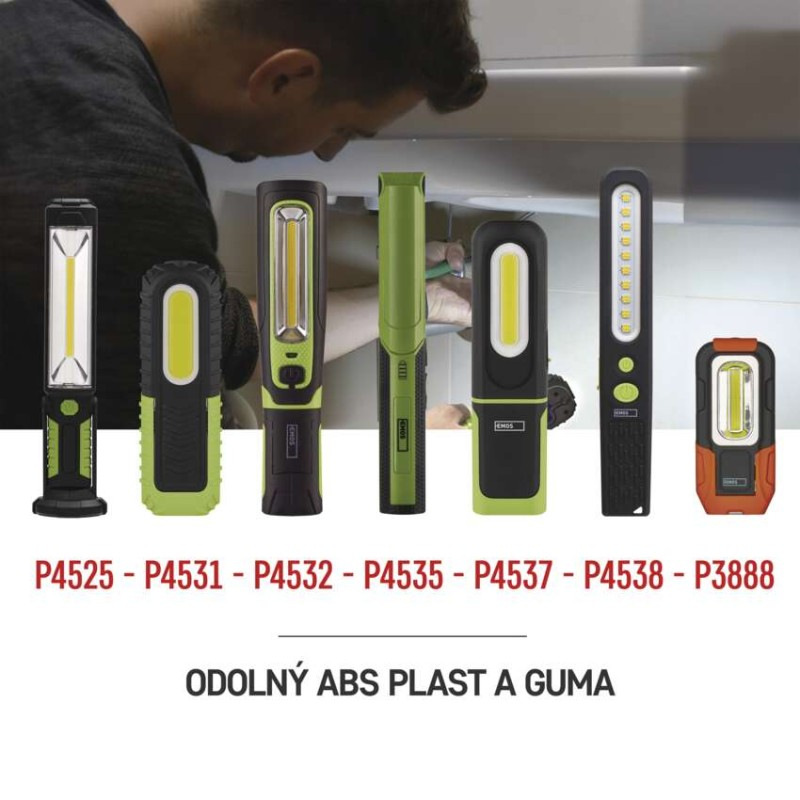 LED NABÍJECÍ PRACOVNÍ SVÍTILNA 5W COB + 2