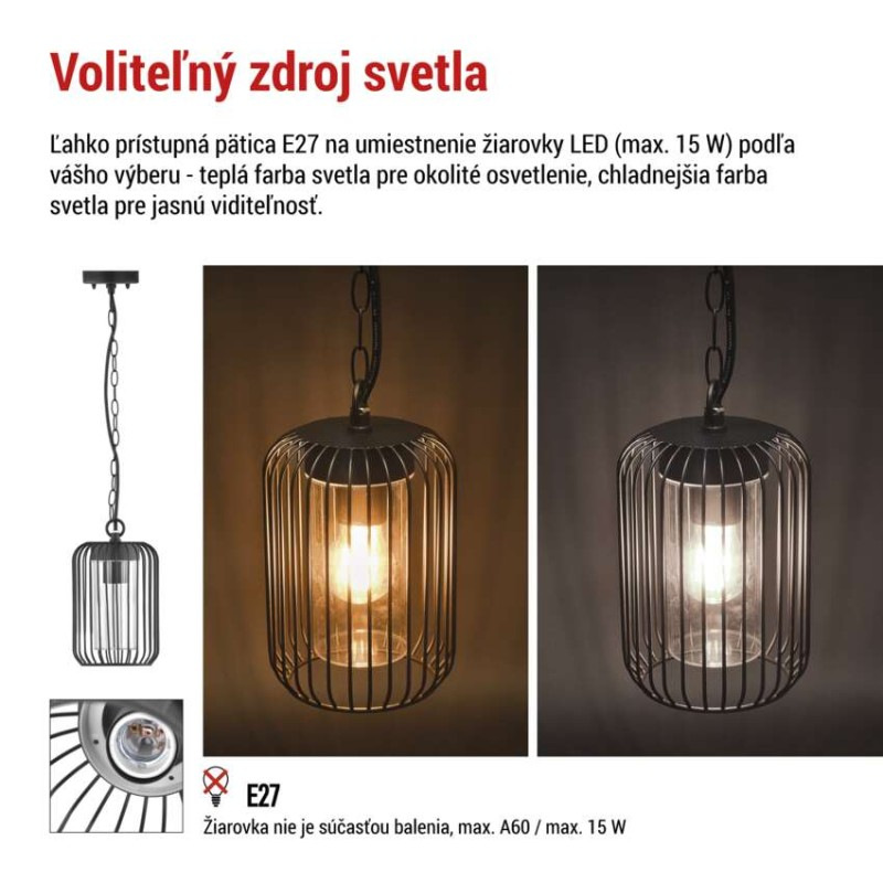 LED ZAHRADNÍ SVÍTIDLO,E27,IP44,MAX 15W,Z 3