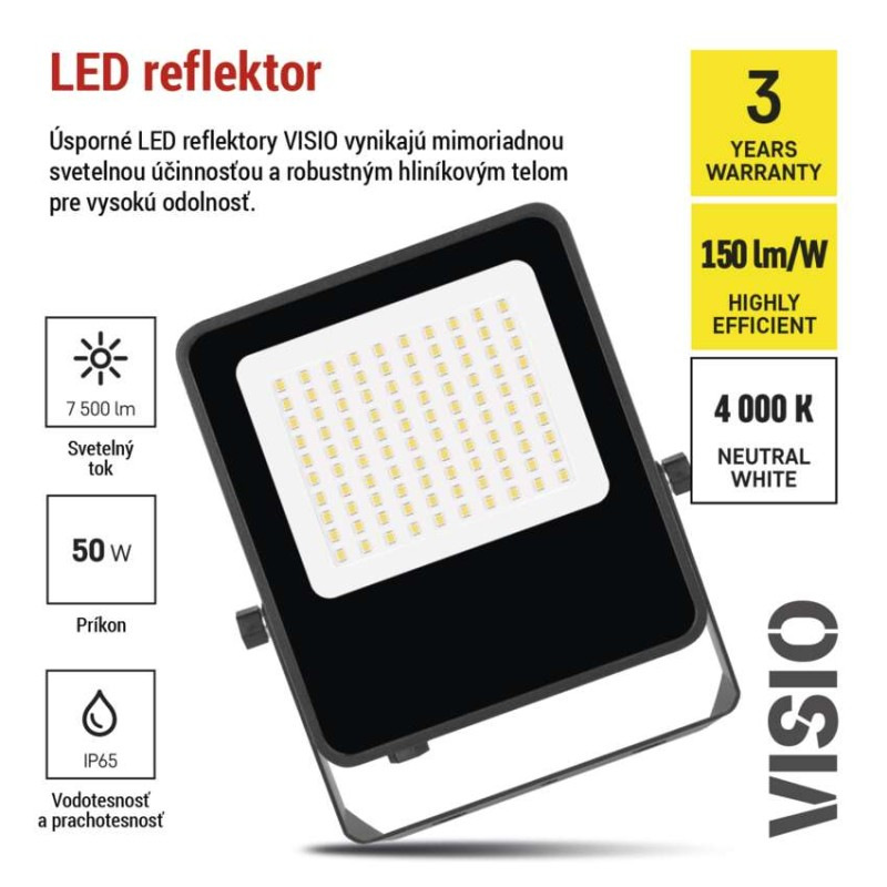 Reflektor LED VISIO 50W 7500LM ZS2543 7