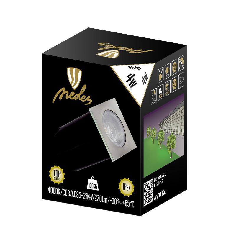 LED vonkajšie podlahové svietidlo 4W / IP67 GL511 / 4000K - LGL524S 6