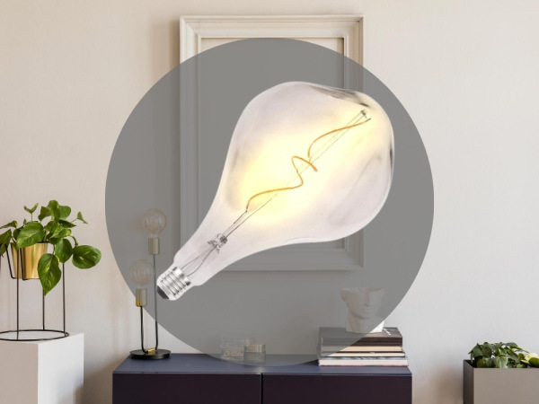 LED dekoratívna žiarovka / filament BUMPED 4W SMOKE - ET160 / E27 / 2000K - ZSF120 3