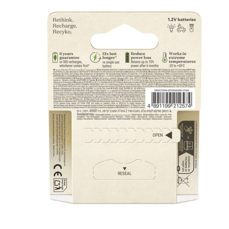 GP nabíjecí baterie ReCyko 2600 AA (HR6) 11