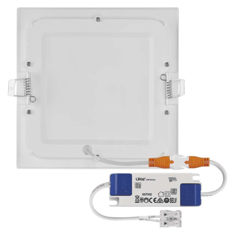 LED panel vstavaný štvorec 12,5W biely NW ZD2135 12