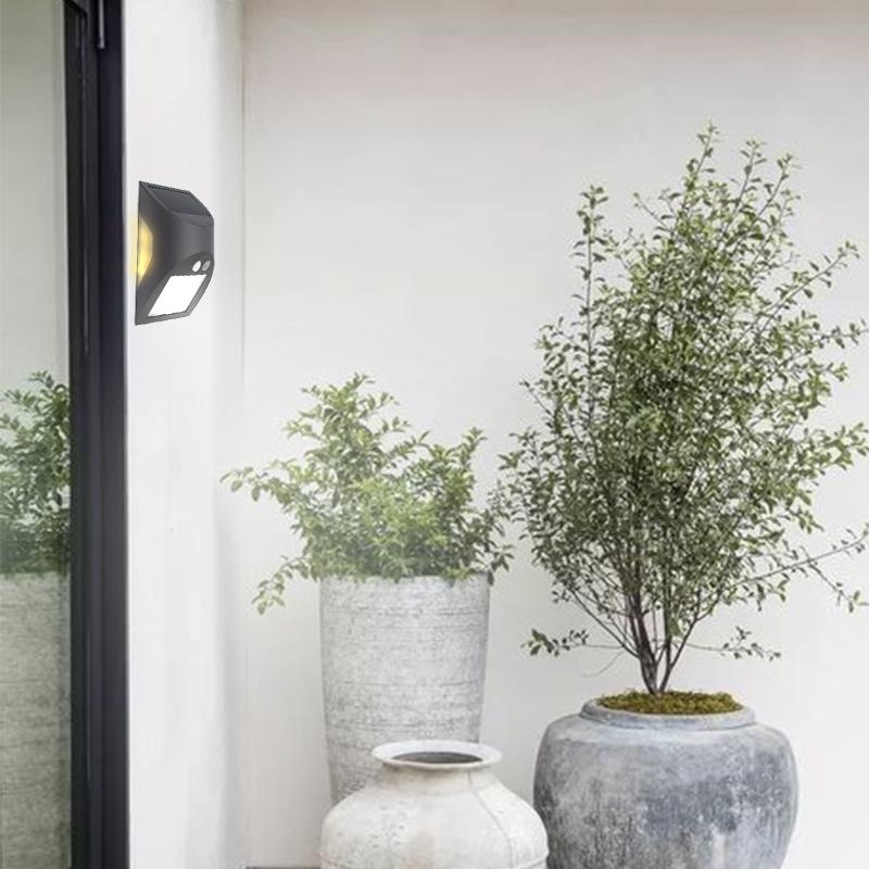 LED šedé nástenné solárne svietidlo 3W / 3000K / 4000K - LS225 6