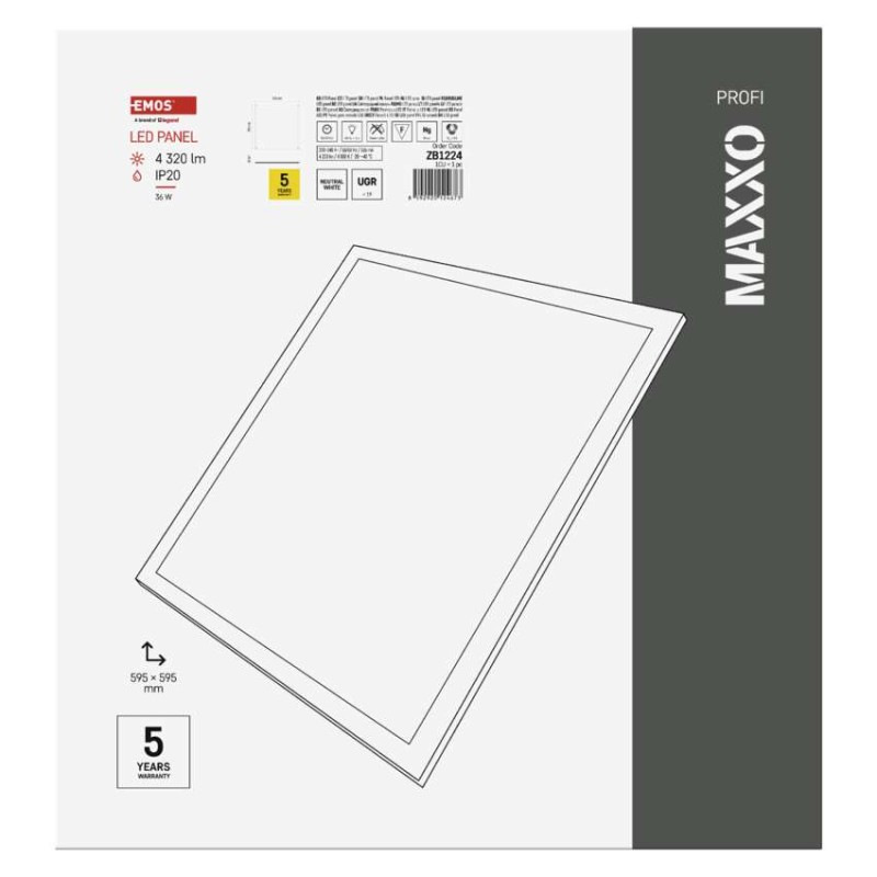 LED PANEL MAXXO V.Č 60×60 36W 9