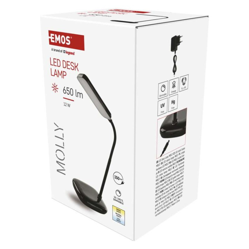 LED STOLNÍ LAMPA MOLLY ČERNÁ 2