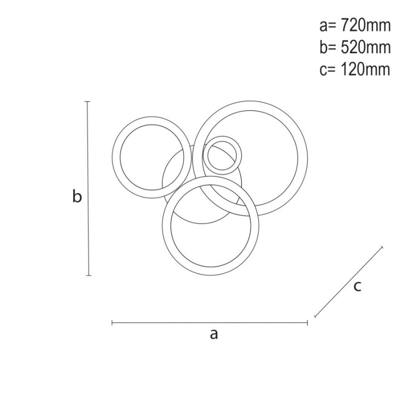 LED stropný luster + diaľkový ovládač 120W - J3338/CH 8