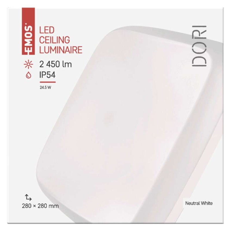 LED DORI PŘ.ČTV IP54/24W/NW B 8