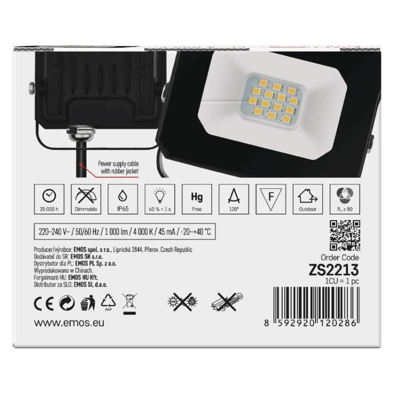 LED REFLEKTOR SIMPO 10W 1000LM IP65 NW 12