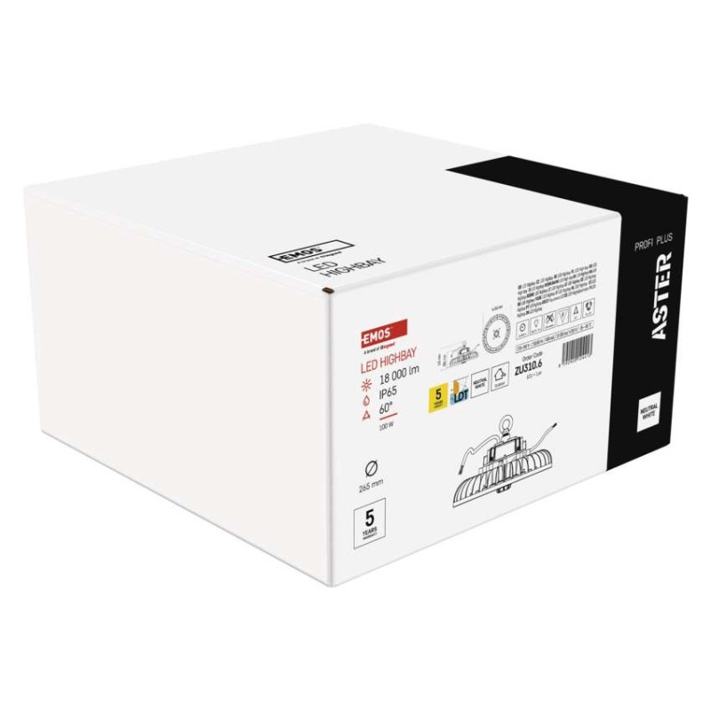 LED HIGHBAY ASTER 100 W 18000LM 60° NW 6