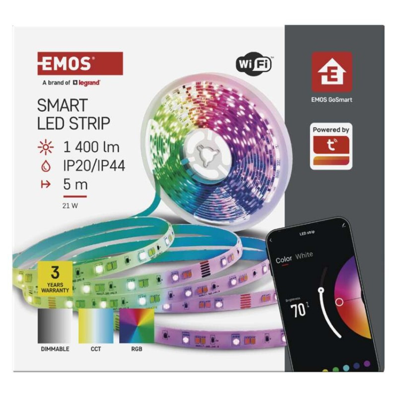 LED GOSMART STRIP 22W 1000lm 5m WIFI RGB 7