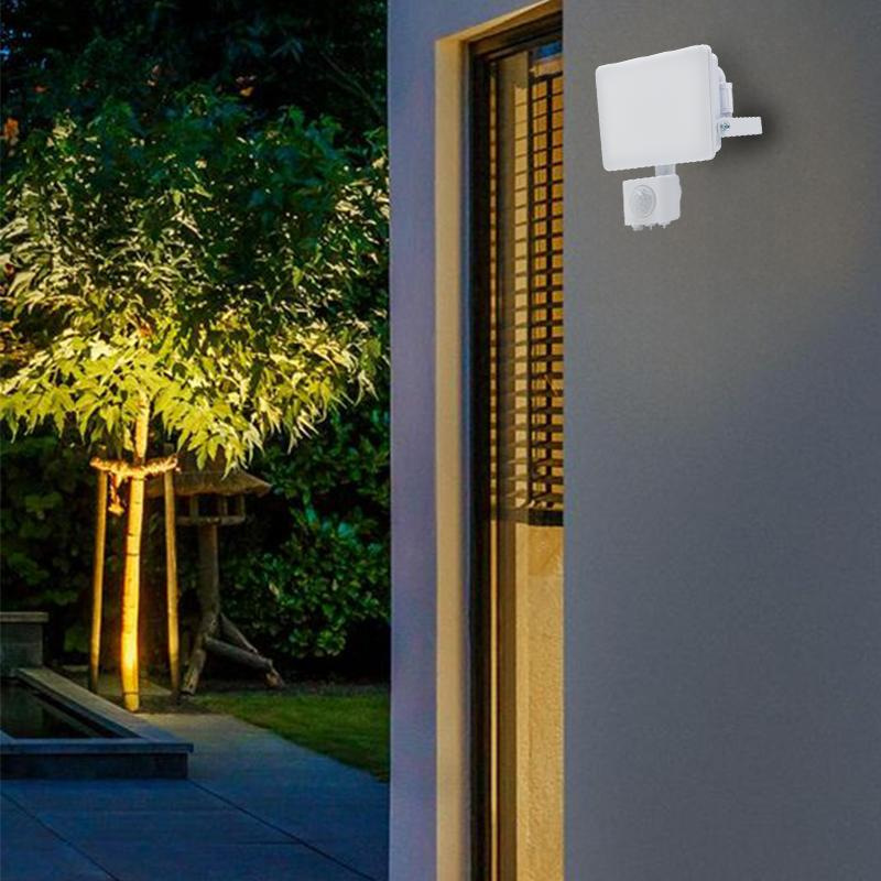 Vonkajší biely LED reflektor so senzorom 10W / 4000K - LF7121S 3