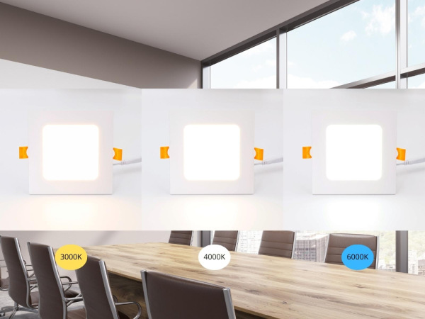 LED vsadený panel s WIFI a BLUETOOTH 6W / 3000K - 6500K / WH - LPL231W 2