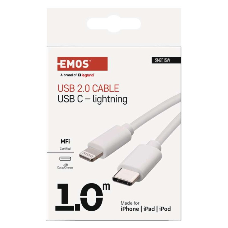 USB 2.0 C/M-i16P/M 1M BÍLÁ 2