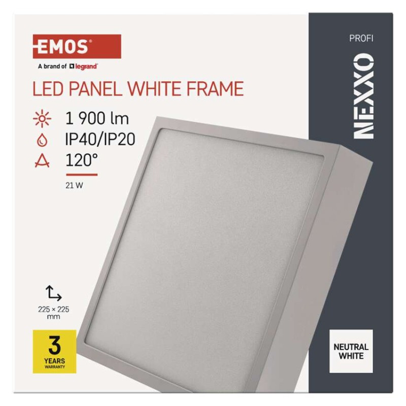 LED PANEL NEXXO PŘ.ČTV 21W 1900LM IP40 N 8