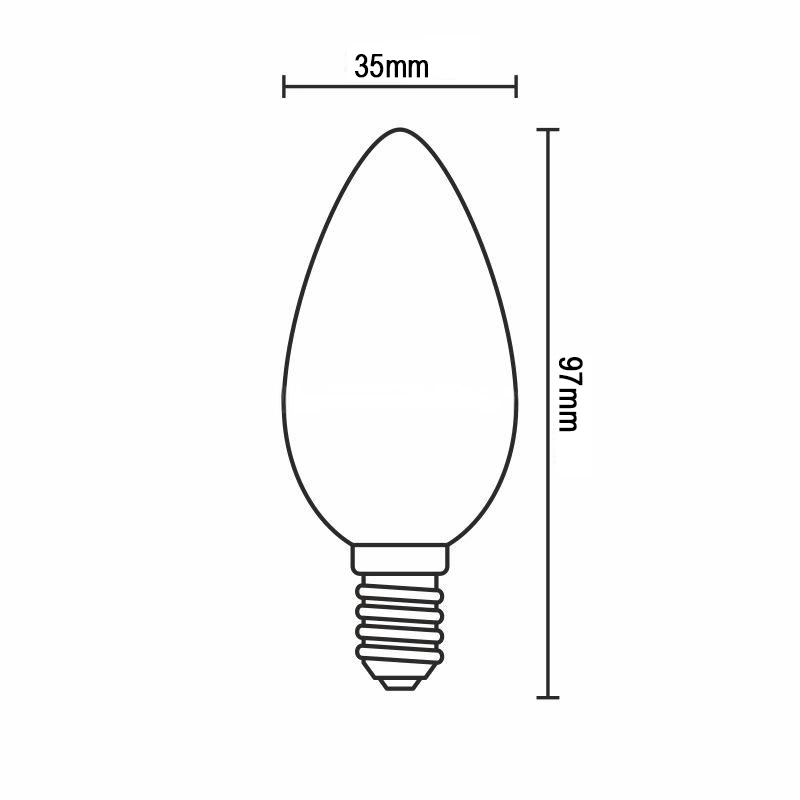LED žiarovka 6W - C37 / E14 / SMD / 3000K - ZLF713 5
