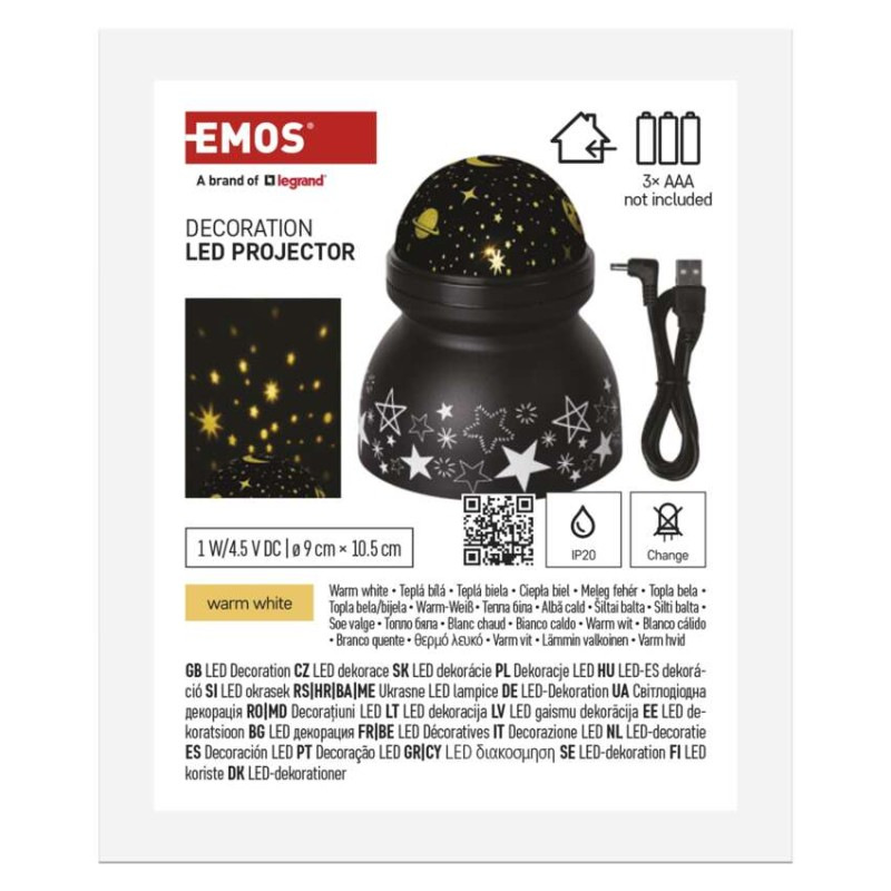 NIGHT LED PROJECTOR 3AAA 4