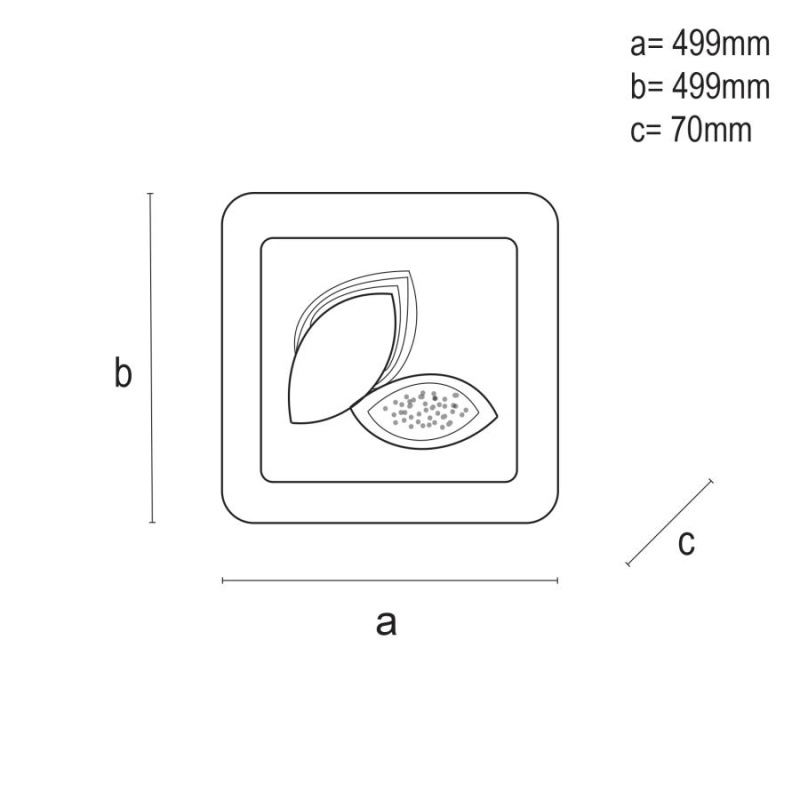 LED stropná lampa + diaľkový ovládač 95W - J1313/W 13