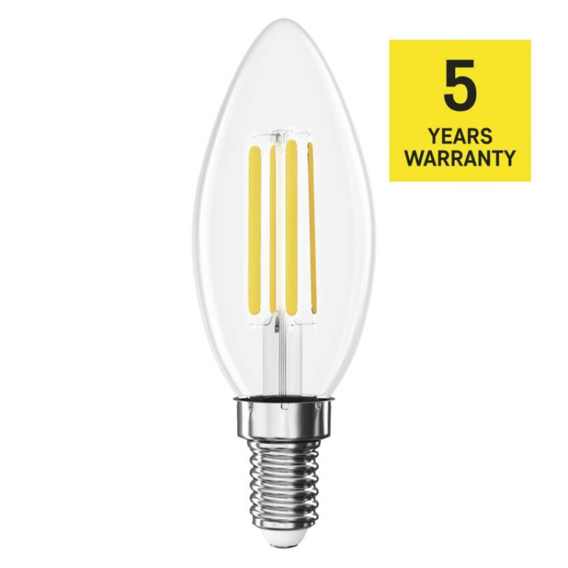LED FLM CANDLE 3,8W(60W) 806lm E14 WW A 5