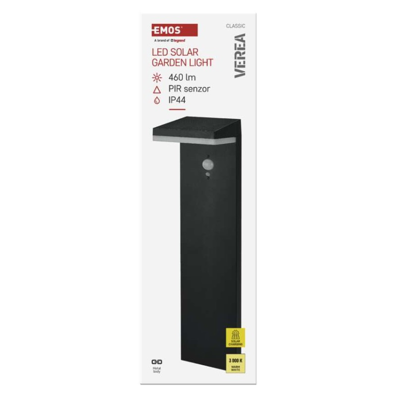 LED ZAHRADNÍ SVÍTIDLO,IP44,SOLÁRNÍ, SLOU 12