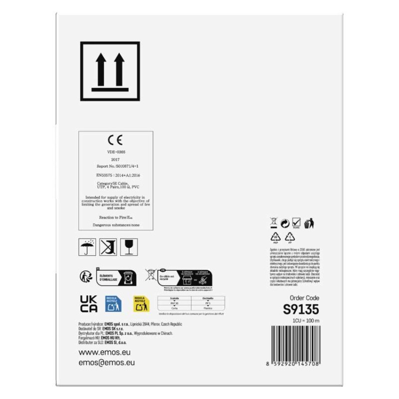 UTP KABEL CAT5E PVC BASIC 100M PAPER BOX 8