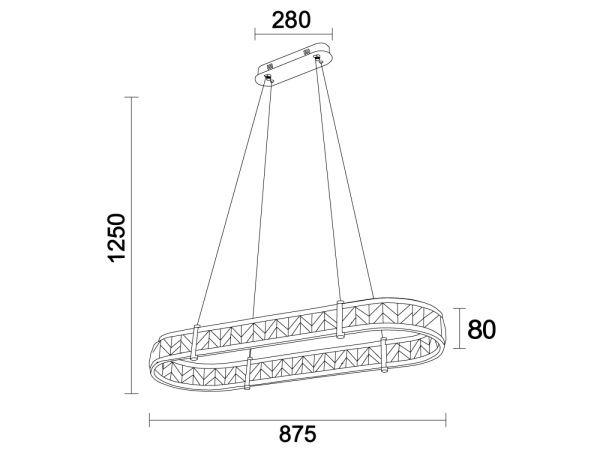 ENRIQUE krištáľový závesný luster - N2003 9
