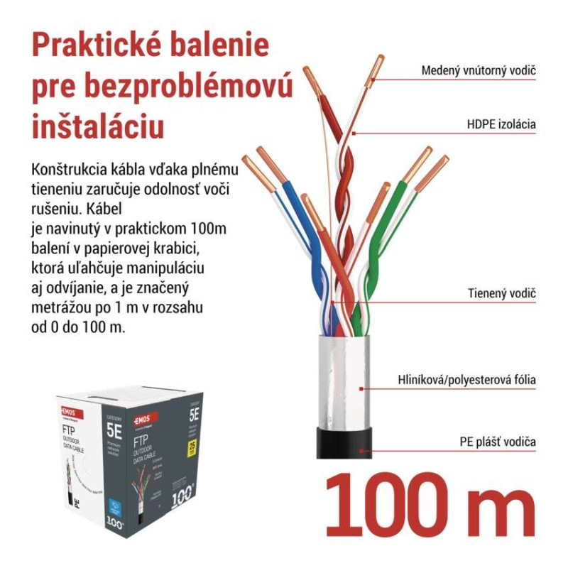 FTP KABEL CAT5E PE 100M OUTDOOR 1