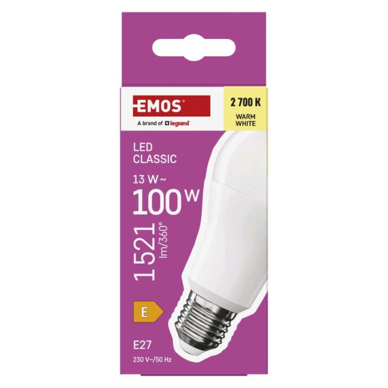 Žiarovka LED CLS A60 13,2W E27 WW ZQ5160 EMOS 5