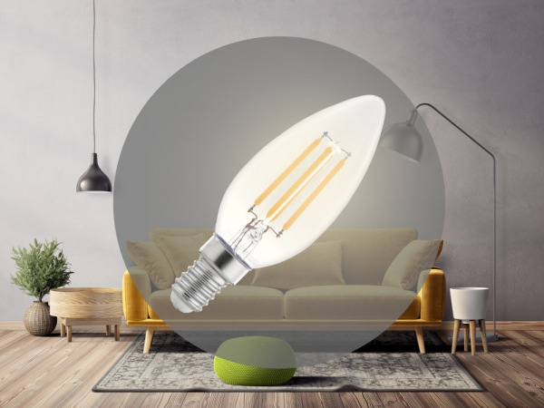 LED žiarovka 6W - C37 / E14 / SMD / 3000K - ZLF713 1