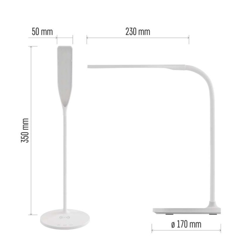 LED STOLNÍ LAMPA OSCAR BÍLÁ 1