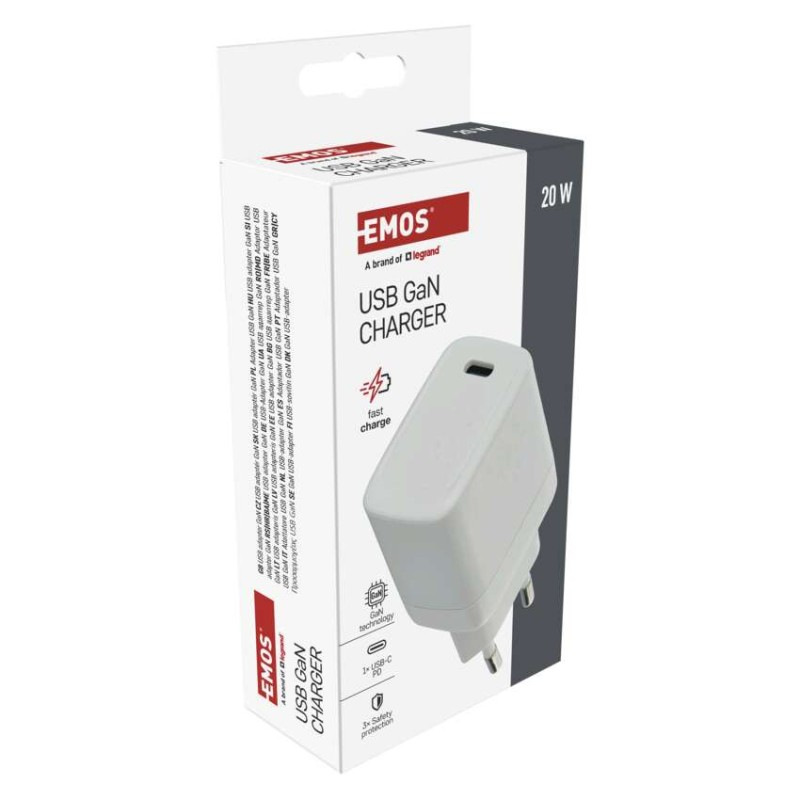 USB ADAPTÉR SÍŤ GAN PD 20W; C 10