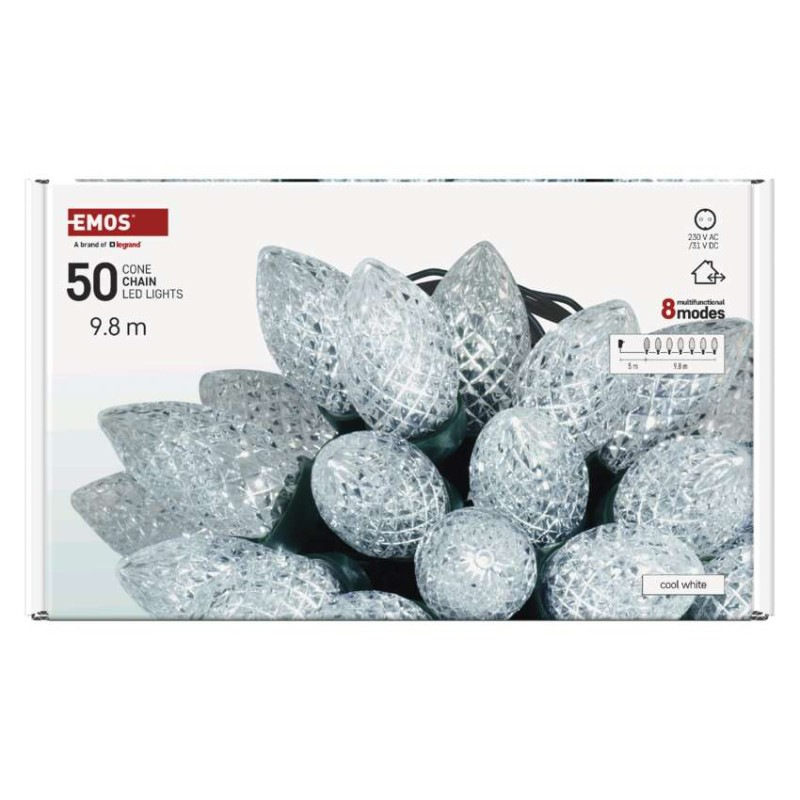 VIAN. Šišky 50LED 9,8M IP44 MF CW 7