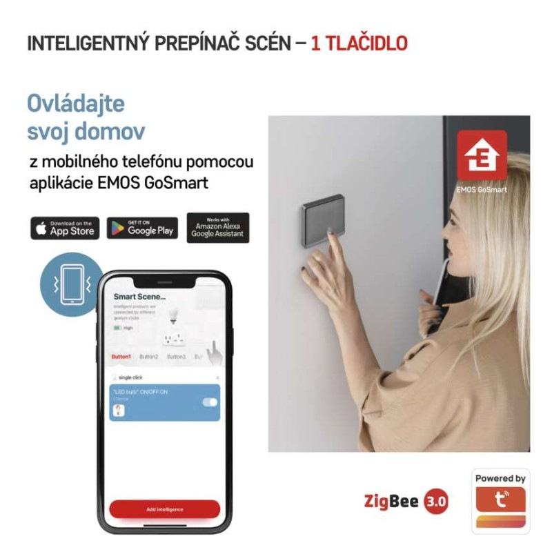GOSMART SCÉNICKÝ VYPÍNAČ 1TL IP-2001ZB Z 1