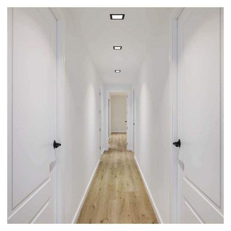 LED panel vstavaný štvorec NEXXO 7W, čierny  ZD2323 3
