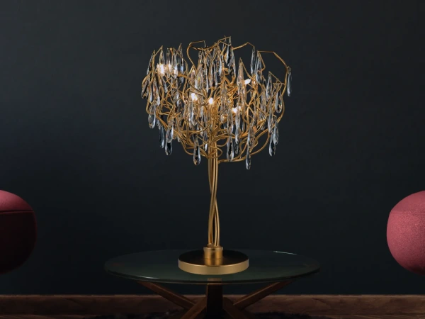 Luxusná krištáľová stolná lampa 5 x G9 - CA061/T