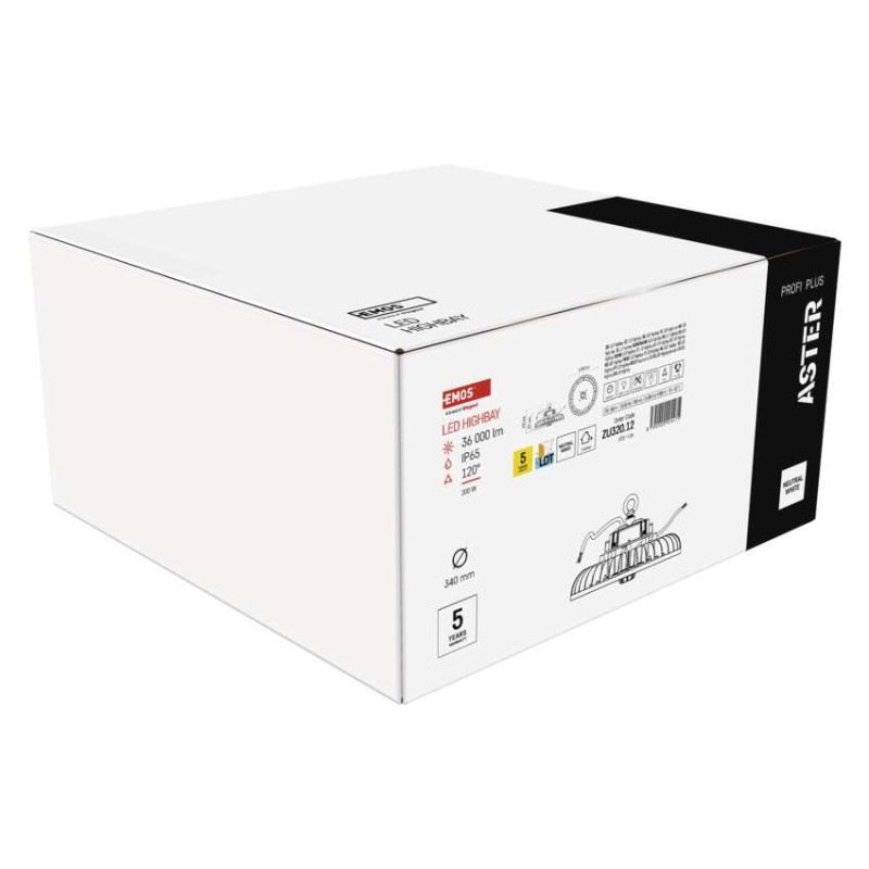 LED HIGHBAY ASTER 200 W 36000LM 120° NW 8
