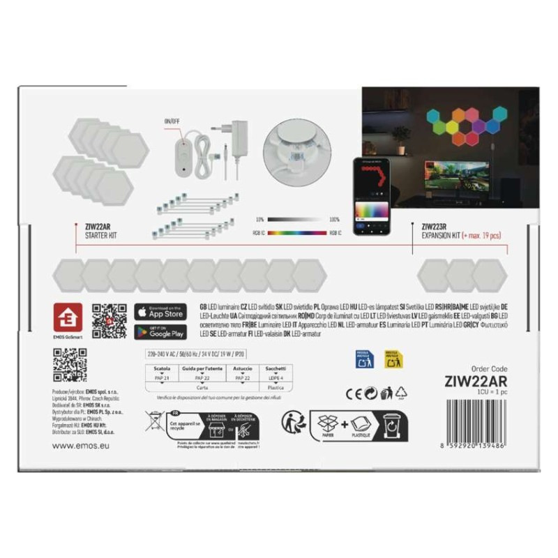 GOSMART WALL HEXAGONS (10pack) 12