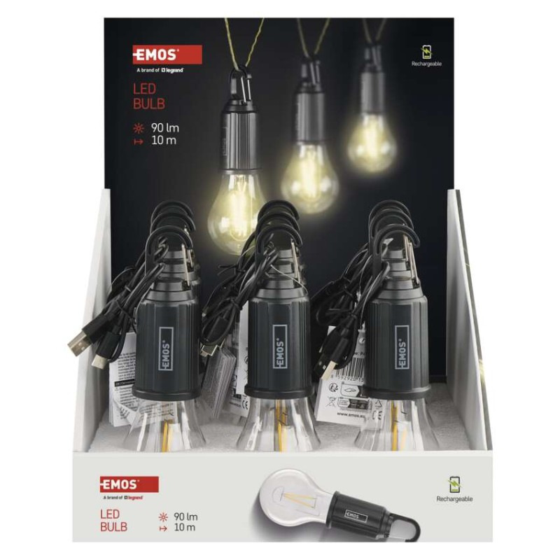 LED nabíjacia žiarovka s USB napájaním 90lm  P4719 3
