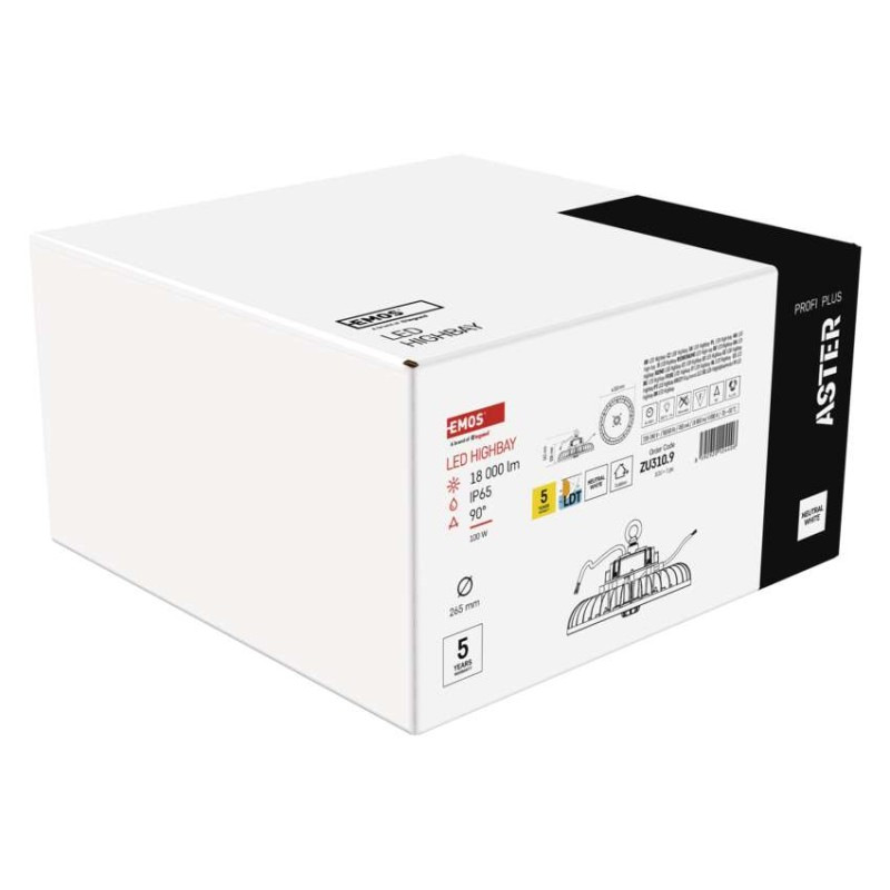 LED HIGHBAY ASTER 100 W 18000LM 90° NW 8